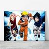 Популярные аниме-плакаты, персонажи Наруто, модульное украшение для комнаты с принтом, дом, друзья, подарочные наклейки на стену