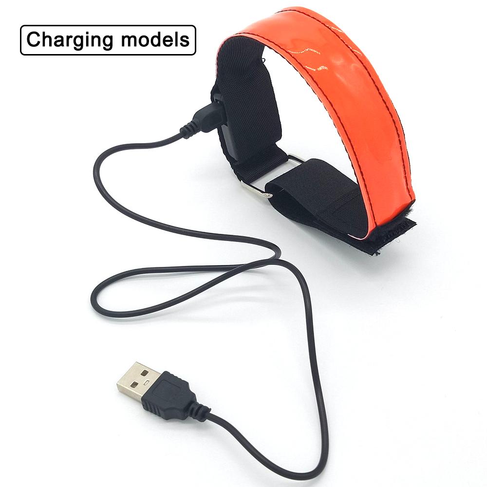 USB-зарядка на руку светодиодный светящийся ночной бег регулируемый светоотражающий пояс для езды на велосипеде на открытом воздухе ночные сигнальные цвета