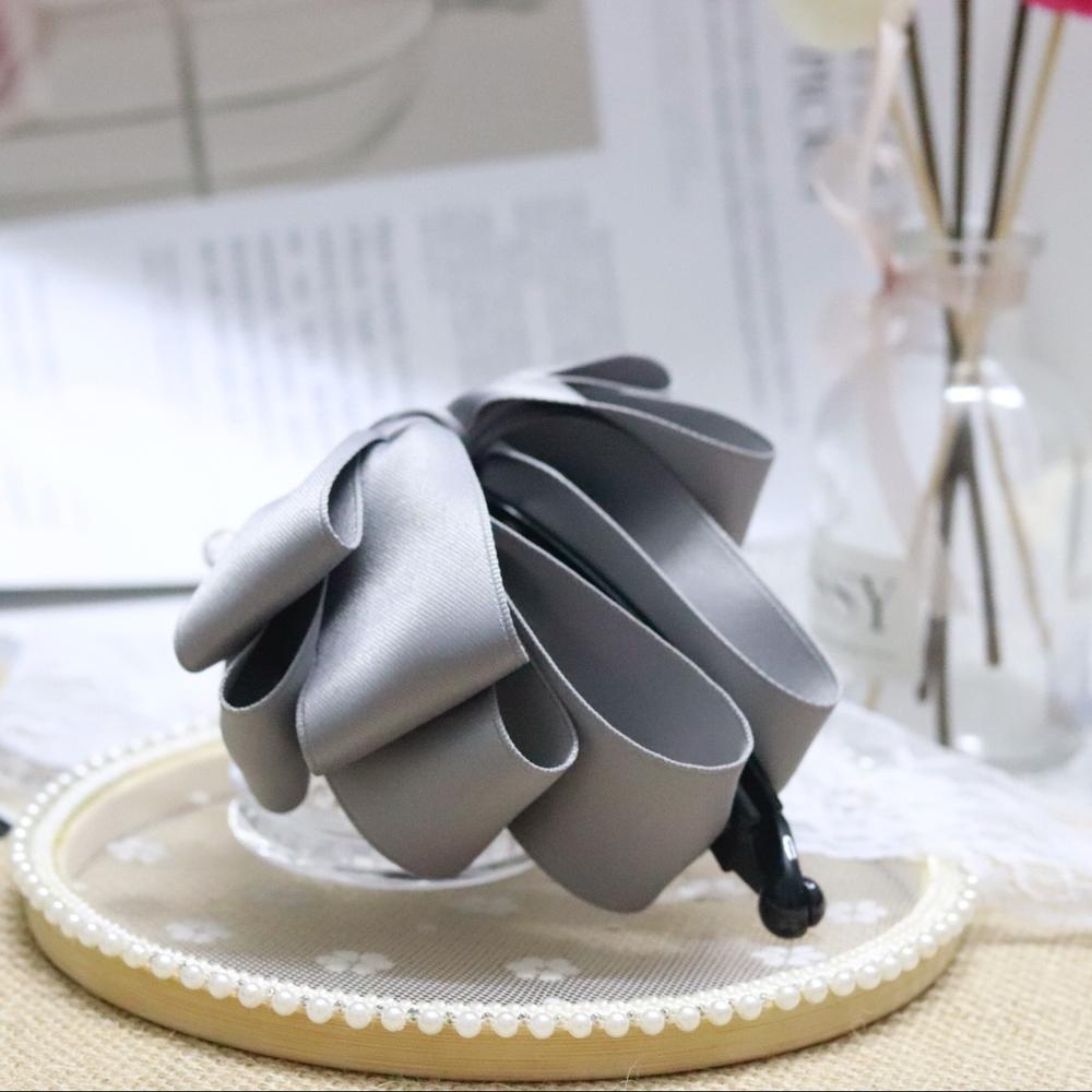 Hair Accessories Sweet Korean Women Girls Ponytail Holder Bow Hairpin Banana Clip Vertical Clip