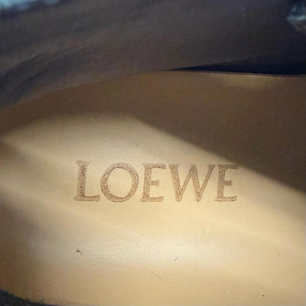 Отличные короткие ботинки LOEWE Средней высоты Ботинки-челси черная кожа Женские 36 L815285X72 Б/у