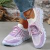 Fashion Fashion Mix Color Plaid Knitting Sneakers Women Plus Size 36-43 Breathable Mesh Flats Woman Comfy Soft Sole Running Shoes Female