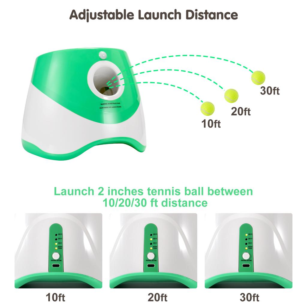 Automatic Dog Ball Thrower with 3 Balls Interactive Tennis Ball Launcher for Dogs Pet Ball Throwing Machine for Indoors