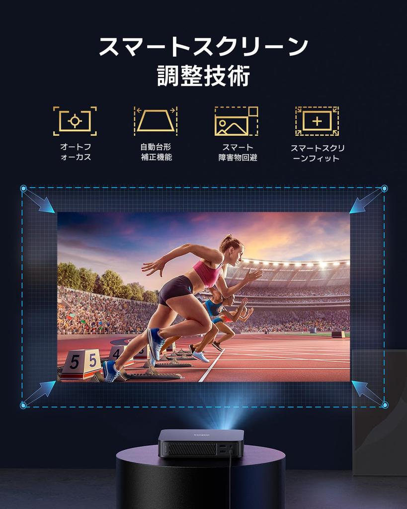 Dangbei Atom Laser Small Equipped with 1200 ISO Full HD Home Easy Home Large Home WiFi Bluetooth Keystone Correction Projector, Size, GTV, Built-in