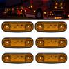 LED Side Marker Lights 3-LED Track Position Lamp 24V Waterproof Universal Yellow Pack of 6