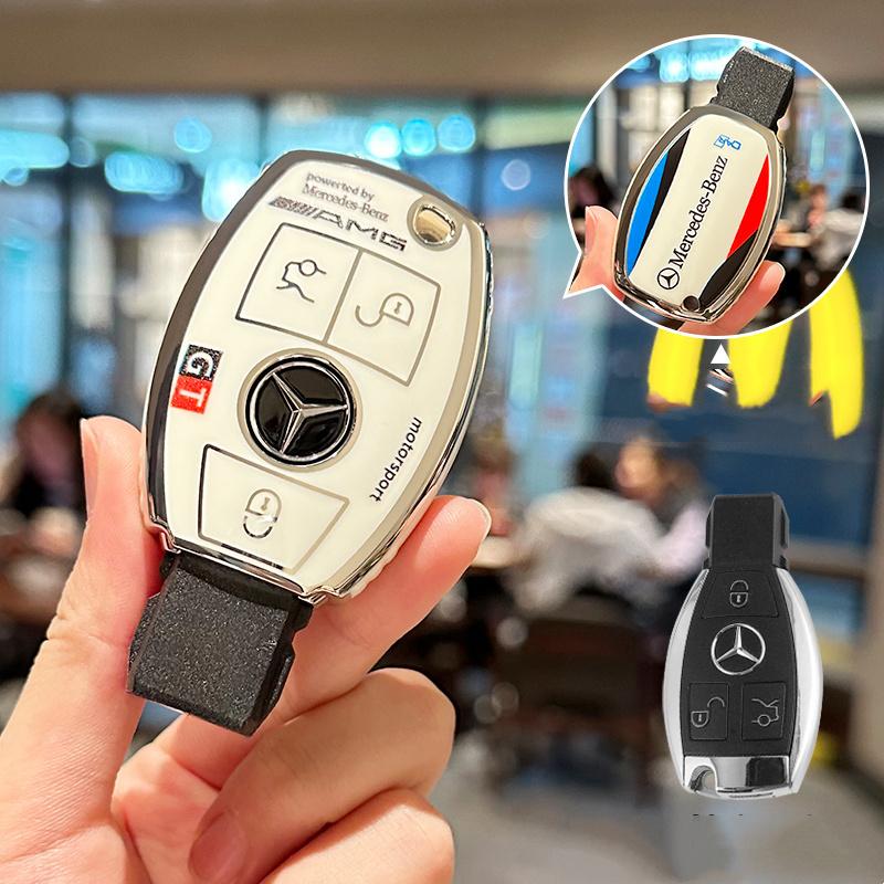 CRX1 New TPU Car Logo Smart Key Case Cover Shell Accessories For Mercedes Benz AMG A B C E GL S GLA GLK CLS Class W463 W204 W176 W205