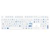 108 Keys Blue Sign Keycaps PBT XDA Keycap For 61/87/104/108 Mechanical Keyboard Keycaps White&Blue