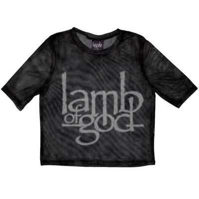 Lamb Of God Womens/Ladies Logo Mesh Crop Top