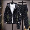 Мужской спортивный костюм повседневные комплекты с капюшоном осенние мужские куртки + брюки комплекты из двух предметов хип-хоп уличная одежда спортивный костюм пэчворк