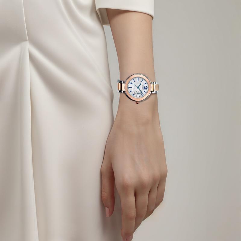 Casio SHEEN 50 meters waterproof quartz movement stainless steel ion-plated strap Japanese and Korean watch women's watch white dial SHE-3050SG-7AUPR