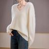 [Вау J-рот шерстяной свитер V-образный вырез вытягивание шерсти Puyuan sweater factory вязаный вытягивание шерсти кашемировый свитер женский