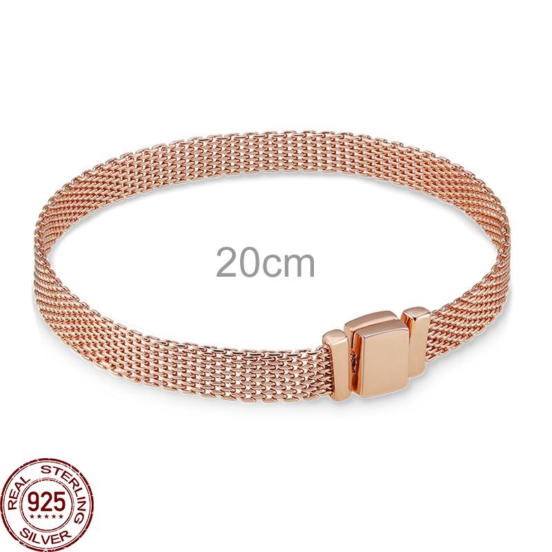 Женская цепочка-зажим из стерлингового серебра 925 пробы с сеткой, круглая подвеска в виде бабочки, подходит для оригинального браслета из сетки своими руками