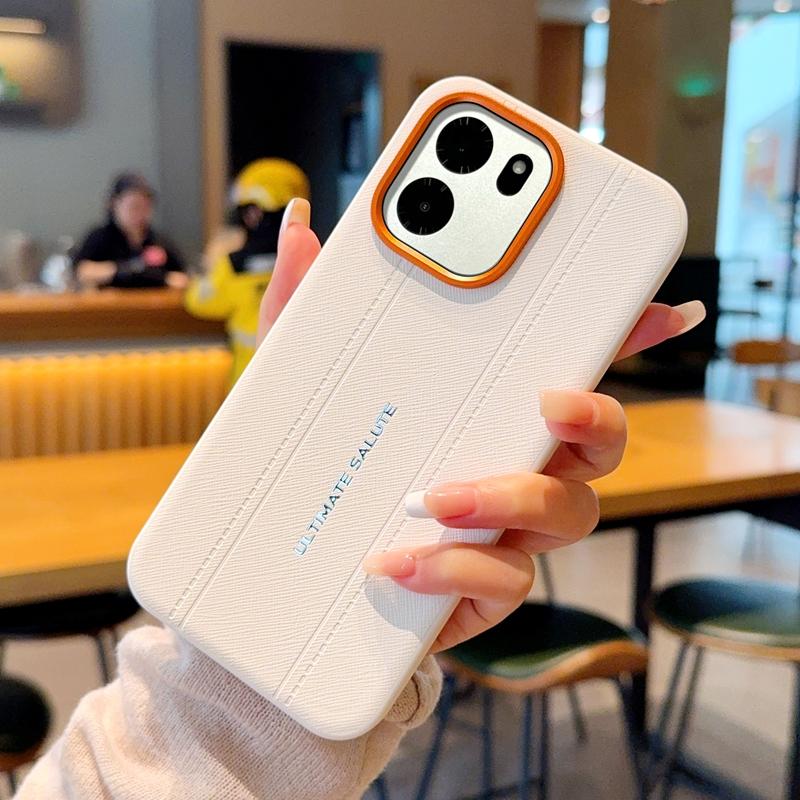 Роскошный Чехол-Дизайн из Кожи с Текстурой Крокодила Для OnePlus Nord 6 & Nord 6 CE и 1+Nord 6 CE Тонкий Оранжевый Кольцо Камеры Ударопрочный Чехол