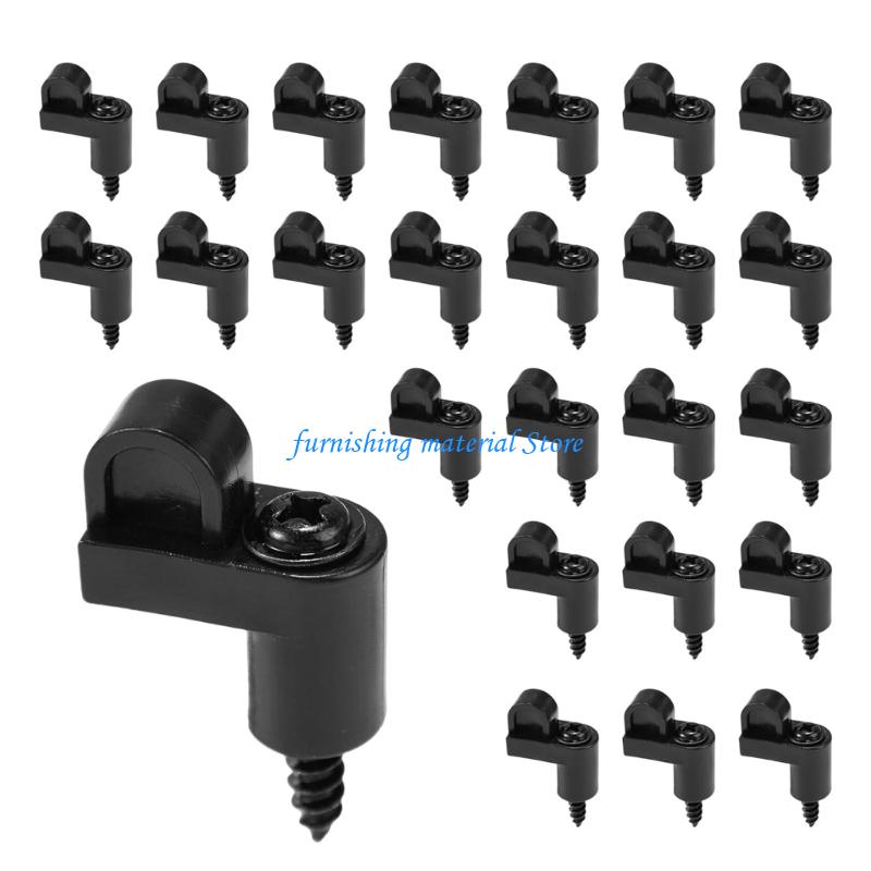 Y5GD Nylon Window Screen Retainers & Metal Screws Weatherproof Screen Clip Fasteners Set Of 24 For Frame Stabilization