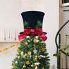Christmas Tree Topper Hat Top Decoration Desk Ornament with Bow for Anniversary Bar