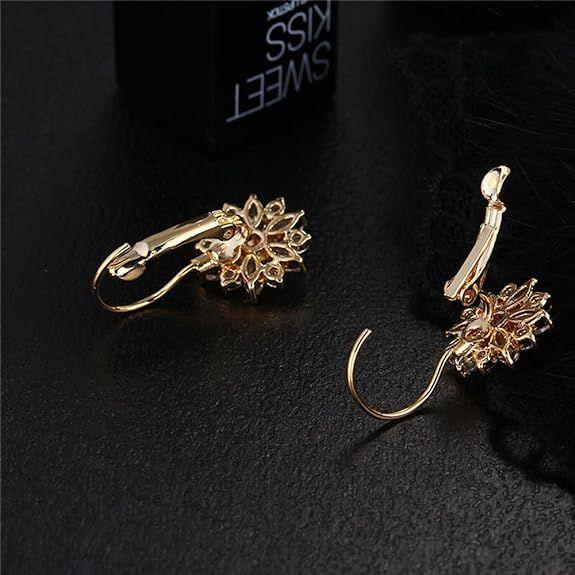 2 комбинированные модные новейшие серьги с кристаллами AAA и бриллиантами из 18-каратной стали для женщин и девочек