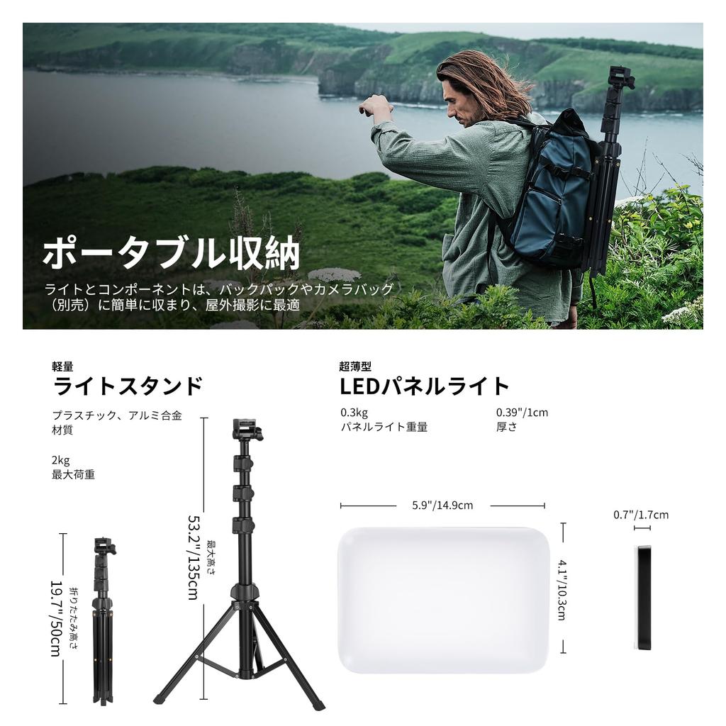 NEEWER Базовый светодиодный видеосветильник, панельный светильник, 2 комплекта, двухцветный, с регулировкой яркости, портативный, с подставкой и фильтром, индекс цветопередачи 95, 750 люкс, освещение для фотосъемки, освещение для актрис