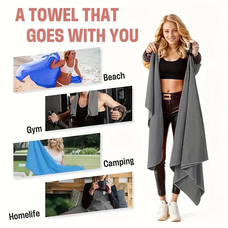 1/14Pcs Absorbent And Quick Drying Microfibre Travel Towel Quick Drying Super Soft Compact Sports Towel Camping Towel