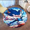 Sonic Printed Round Rug Carpet Chair Rug Area Rug Entryway Doormats,for Office Chair Living Room Bedroom Kitchen Room.