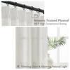 Linen texture living room curtain pleated design shading soft gauze curtain White 2 pieces 107cm * 228cm