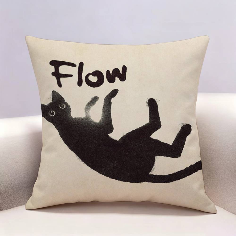 FFlow Movie Black Cat Doublesided print Pillow Case for Sofa Living Room Home office Decor Protective Cover