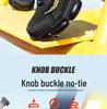 Lightweight Fly-Knit Safety Shoes with Rotating Button – Anti-Smash and Anti-Puncture Work Shoes for Construction