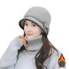 Stylish Knitted Bow Fisherman Hat for Women: Warm & Versatile Autumn/Winter Wool Bucket Hat for Middle-aged & Elderly