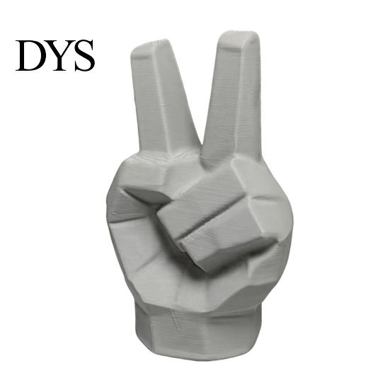 Фигурка жеста победы, 3D-печатная скульптура руки, Современная статуэтка из смолы для дома, офиса, Геометрическое искусство, Декор для стола, Креативное пальцевое украшение, полка
