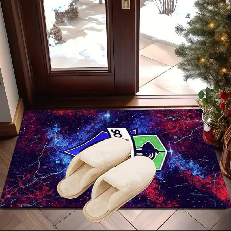 Sea-ttle Fc Logo Printed Area Rug for Office, Chair Rug, Decorative Carpet Floor Mat, Large Size Fan gifts Christmas gifts