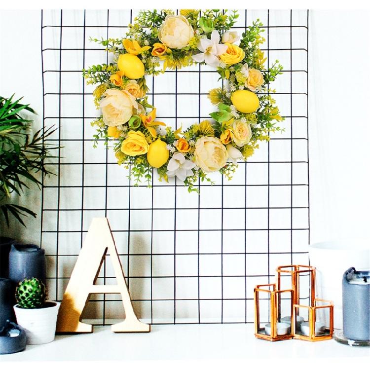 Yellow Flower Wreath for Front Door Garden Farmhouse Outdoor Garden Wedding