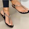 Мода Новые летние сандалии женские модные остроносые туфли на плоской подошве женские повседневные сандалии женские шлепанцы римские туфли на низком каблуке женские сандалии