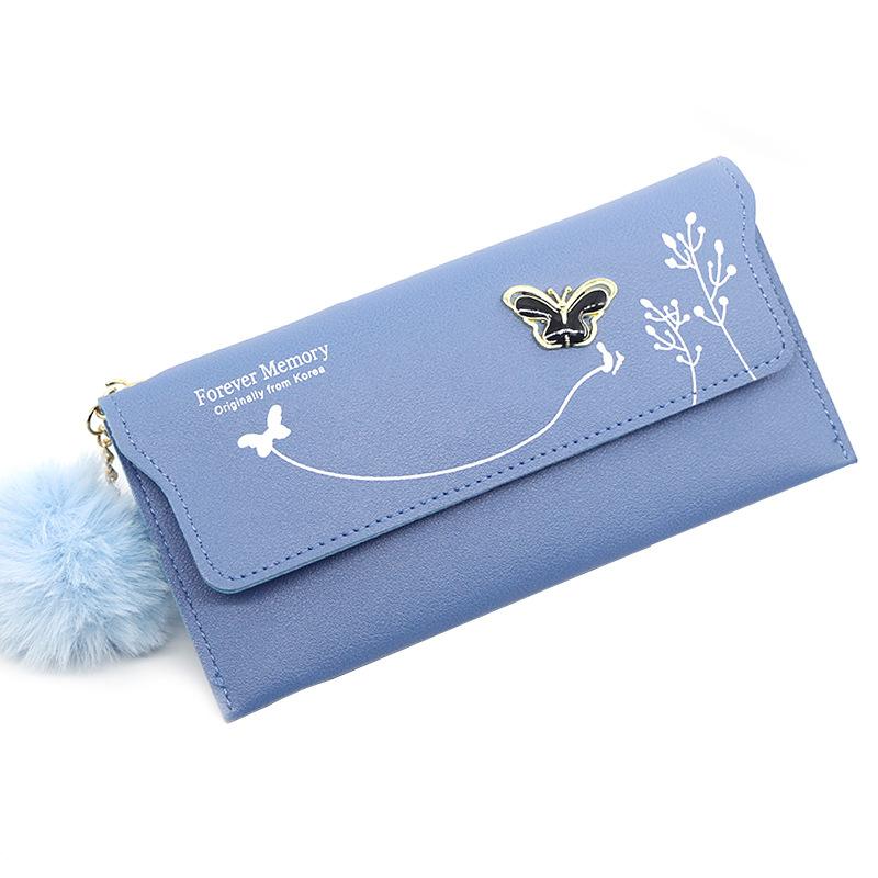 Fashion Butterfly Wallet Women PU Leather Small Clutch Casual Lady Coin Purse Card Holder Female Handbag CLE