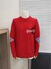 Men's and Women's Long-Sleeve Knitted Sweater with Donkey Family and Four-Leaf Clover Jacquard Design