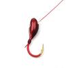 Зимняя подледная рыбалка 45° Красный перевернутый крючок с леской Имитация красных крючков для наживки дождевых червей Джиг-головка Рыболовный крючок Снасти для ловли карпа