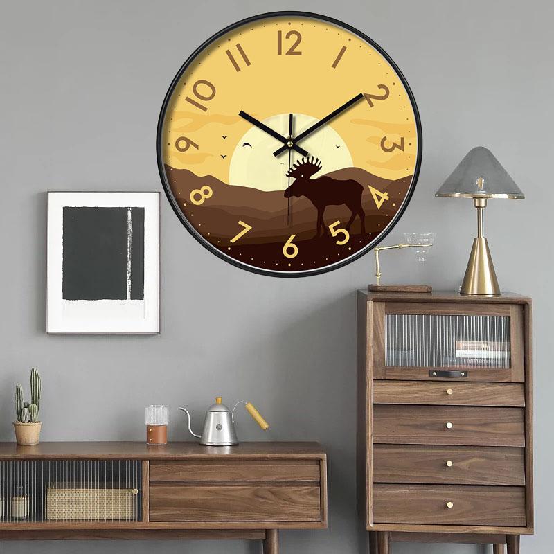 Простые роскошные креативные современные настенные часы с подсветкой для дома, гостиной, модного украшения, простой художественной атмосферы для спальни