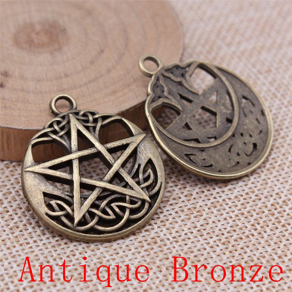 Hollow Pentagram Charms Pendant For Bracelet Necklace Jewelry Making Craft Findings