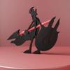 3D Black Stickman Warrior Pen Holder Pen Container Funny Pen Ornament  Stationery Gift