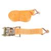 2 Set Heavy Duty Strap 8MX35MM Orange Cargo Tie Down Straps 1.5 Inch Ratchet Tensioner with 2 J