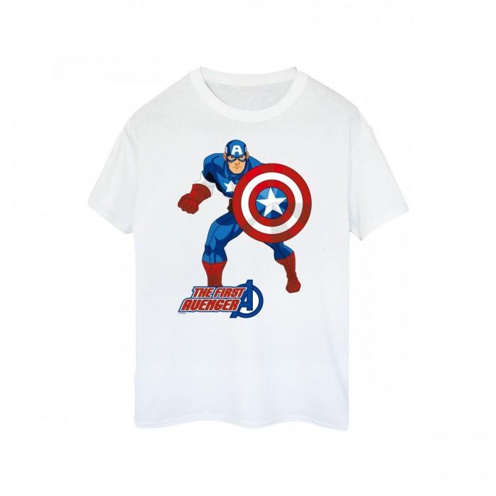 Captain America Womens/Ladies The First Avenger Boyfriend T-Shirt