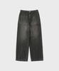 ANOTHER OFFICE Half Banding Denim Pants (Black)