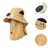 Outdoor Hat with Fan Bucket Lightweight Breathable Wide Brim Sun Protection