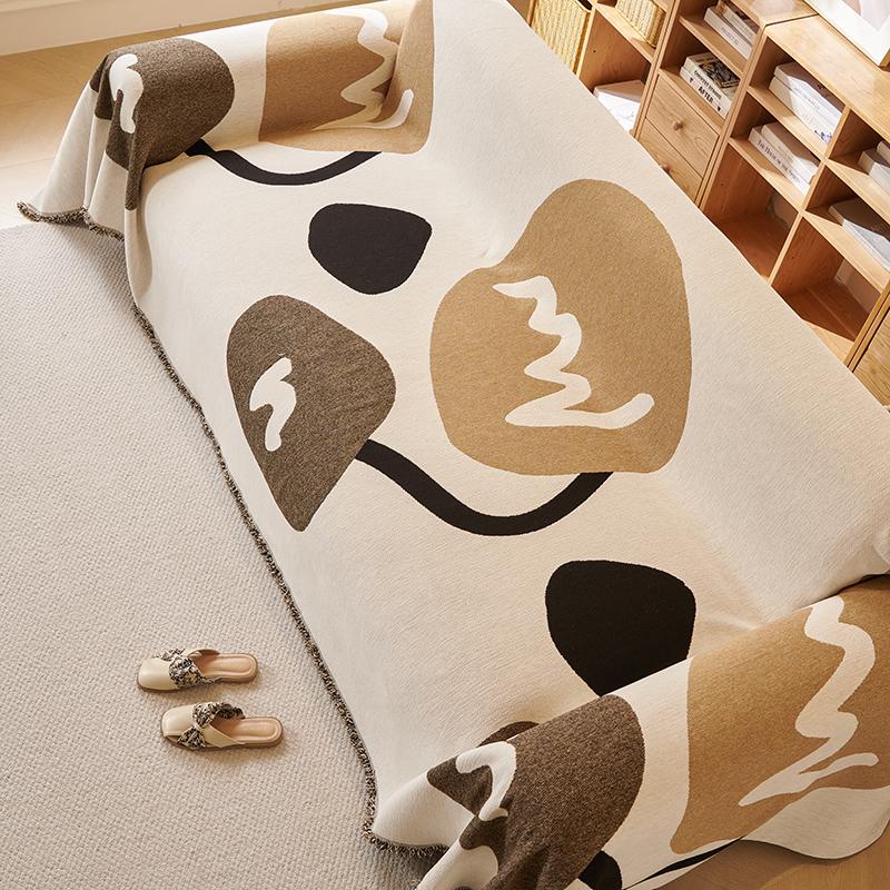 Home Sofa Cover Living Room Sofas Thicken Blanket Cover Beige Knitted Blanket L Shape Cover Sofa 3 Pcs 2 Seater For All Seasons