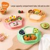 Silicone Suction Cup Divided Baby Plate & Bowl Set for Toddlers