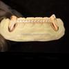 Cusstom Fine Heart Fangs Grillz Hip Hop Moissanite Grills Custom 925 Silver Iced VVS Moissanite Diamond Bar Bottom Grillz