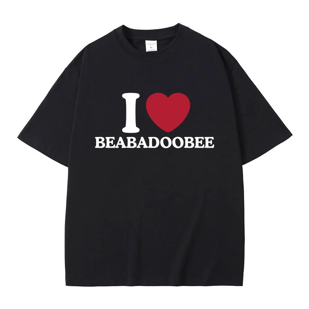 Я люблю Beabadoobee Графический Принт Футболка Летняя Унисекс Женская Мода Повседневная Чистый Хлопок Короткий Рукав Мужская Хип-Хоп Оверсайз Футболка