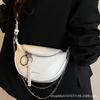 Korean version of the trend small bag women's 2025 summer new fashion simple dumpling bag texture chain shoulder messenger bag