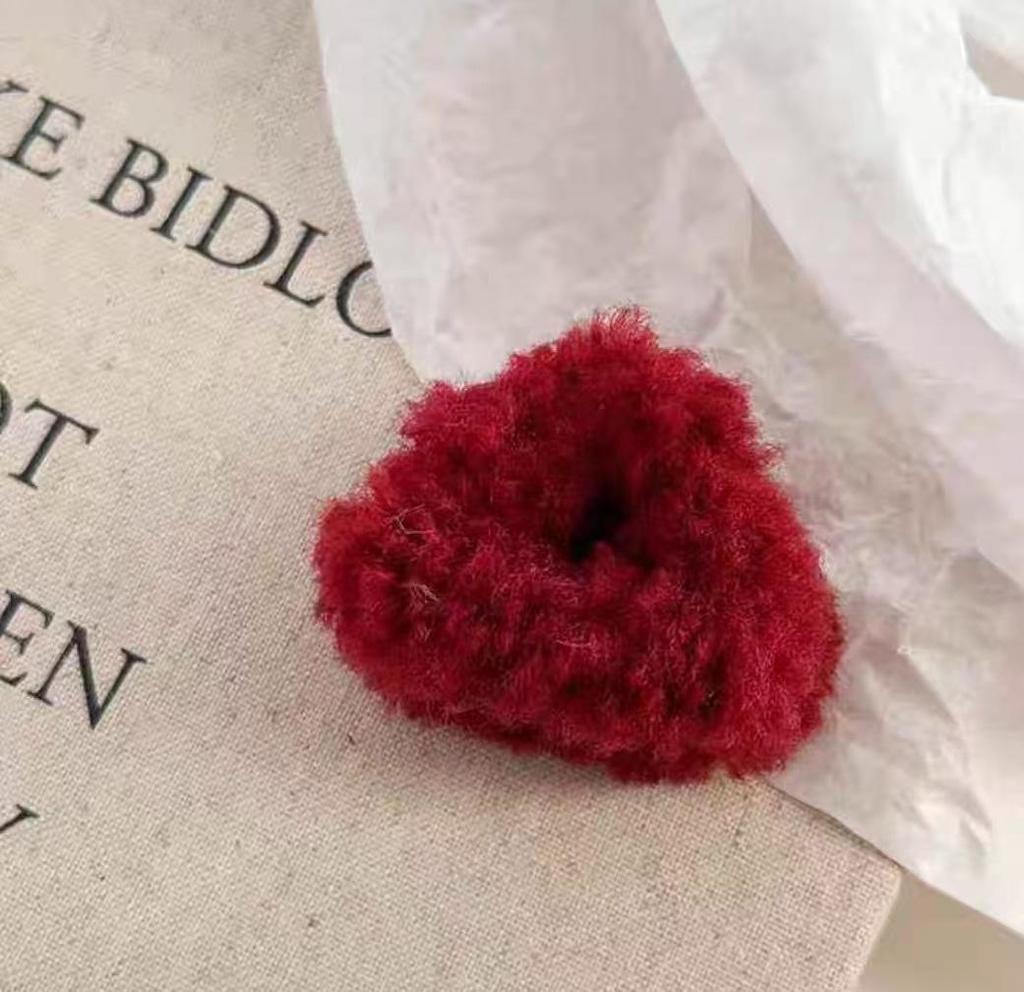 Заколка для волос «кошачье ухо» из овечьей шерсти: Милая осенне-зимняя принцесса-заколка для челки на бок