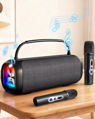Hoshikou Denpa Беспроводной микрофон Bluetooth Микрофон для караоке Большой Перезаряжаемый Портативный Домашний Мини Bluetooth Беспроводной Часы работы от батареи Активный Идеальный