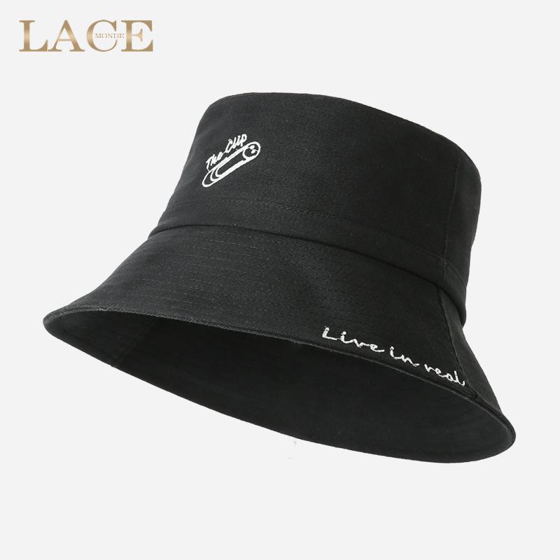 Летняя шляпа-ведро с вышивкой и буквенным узором, модная кепка в рыбацком стиле для девочек, классическая девчачья повседневная Панама Боба