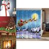 Waterproof Christmas Shower Curtain 3d Printed Polyester Bathroom Decor Thickened Fabric Holiday Home Gift 80