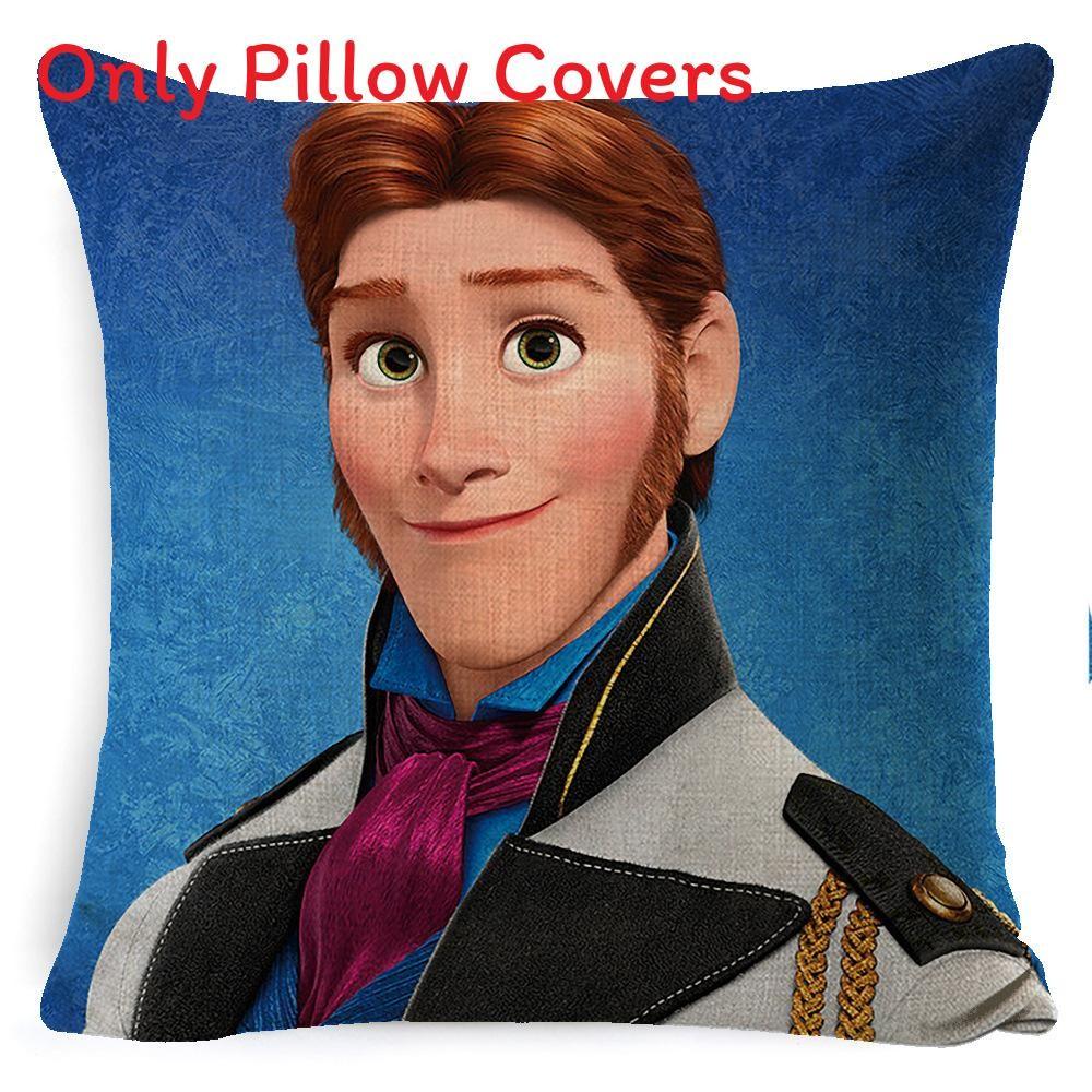 The Frozen Snow Queen Cartoon Cushion Cover Linen Material Cozy Spaces Home